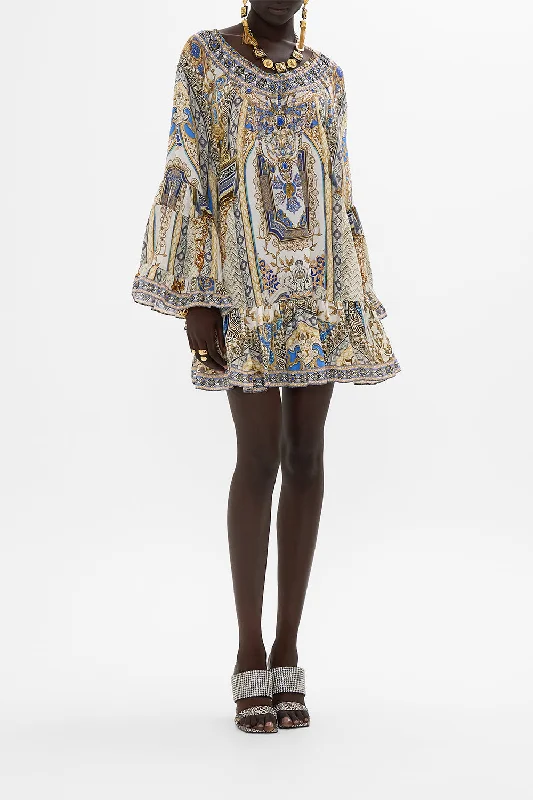 Mini dresses with cold - shoulder designsA LINE FRILL DRESS MAKE ME YOUR MOSAIC