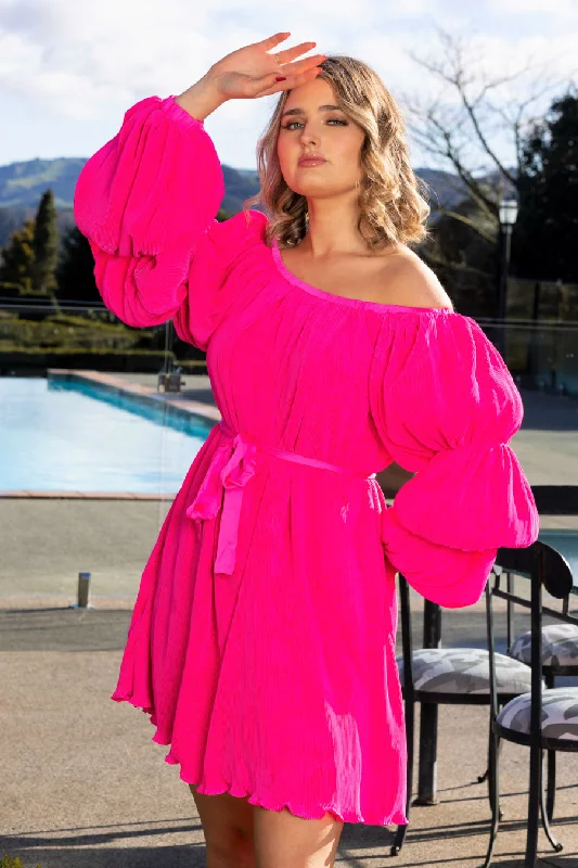 Satin mini dresses for a luxurious feelFia Pink Mini Dress