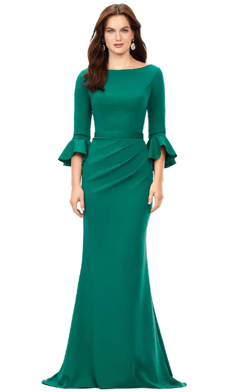 Wedding guest dresses with abstract prints and long trainsAshley Lauren 11325 - Flutter Sleeves Bateau Neck Evening Dress Wedding guest dresses with abstract prints and long trainsAshley Lauren 11325 - Flutter Sleeves Bateau Neck Evening Dress