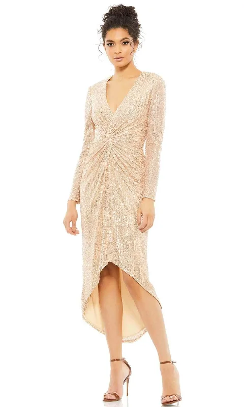 One - shoulder cocktail dresses in emerald green for a bold statementIeena Duggal - 26549I Sequin High Low Dress One - shoulder cocktail dresses in emerald green for a bold statementIeena Duggal - 26549I Sequin High Low Dress