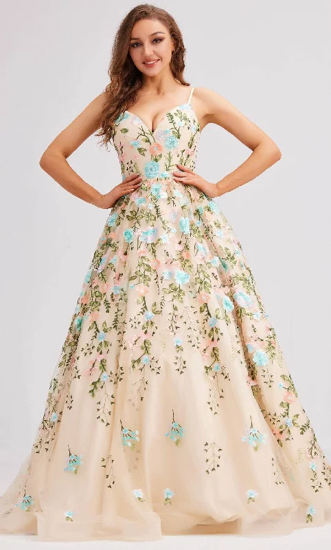 Wedding guest dresses with tassel - adorned belts and A - line skirtsJ'Adore Dresses J23017 - Embroidered A-Line Evening Dress Wedding guest dresses with tassel - adorned belts and A - line skirtsJ'Adore Dresses J23017 - Embroidered A-Line Evening Dress