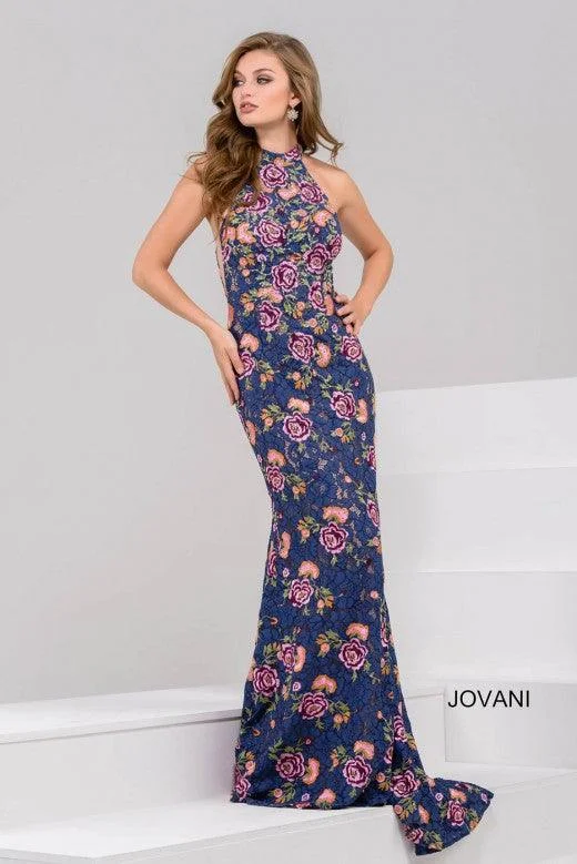 Sequined bodycon dress for a sparkling party lookJovani 50655 Long Formal Floral Print Halter Dress Sequined bodycon dress for a sparkling party lookJovani 50655 Long Formal Floral Print Halter Dress
