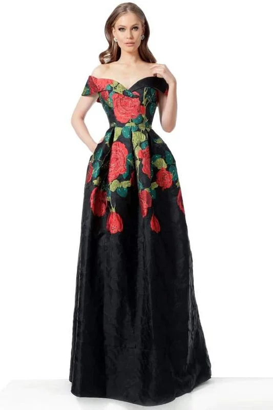 Bodycon dress with a patchwork patternJovani 64271 Prom Long Off Shoulder Print Ball Gown Bodycon dress with a patchwork patternJovani 64271 Prom Long Off Shoulder Print Ball Gown