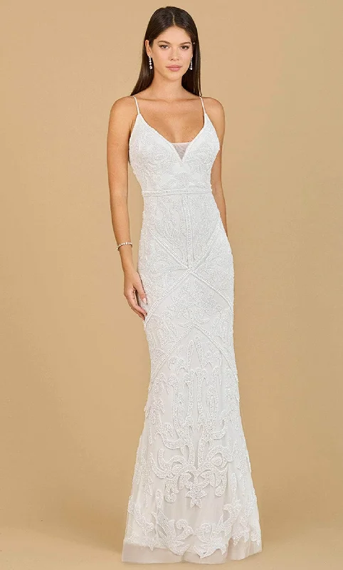 Wedding guest dresses with abstract prints and long trainsLara Dresses 51140 - Ornate Mermaid Bridal Dress