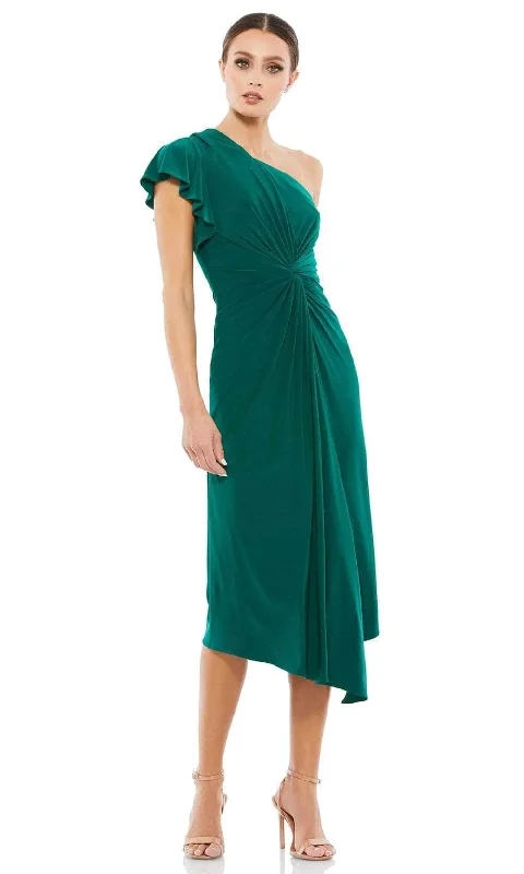 Cocktail dresses with a tiered skirt and a bow at the waistMac Duggal A12480 - Ruffled Formal Dress Cocktail dresses with a tiered skirt and a bow at the waistMac Duggal A12480 - Ruffled Formal Dress