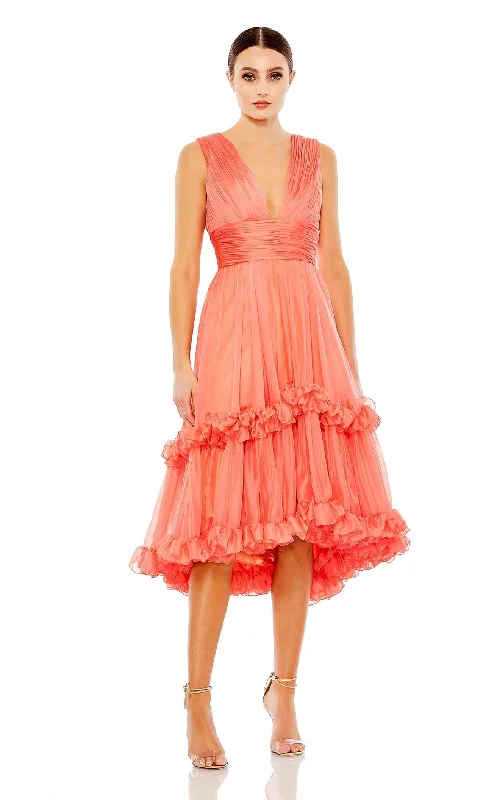 Cocktail dresses with a wrap - around style and a belted waistMac Duggal 49635 Dress