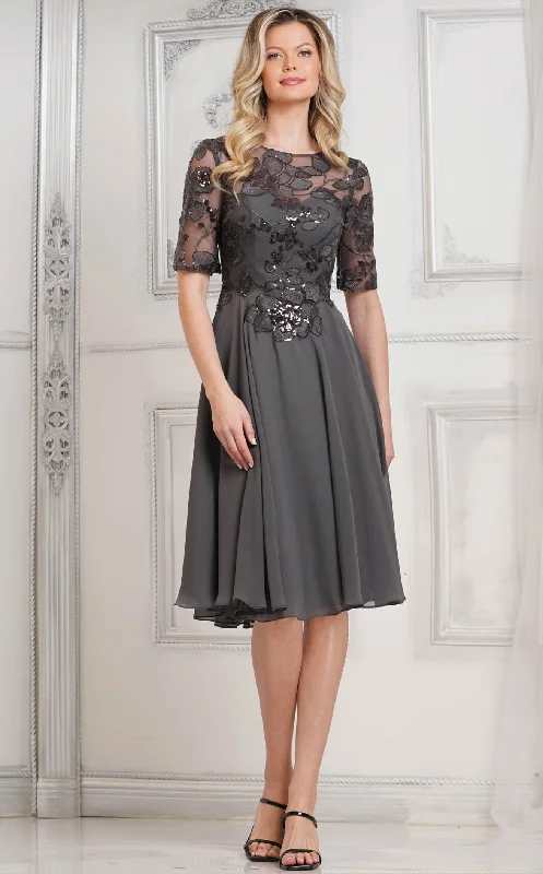 Mini cocktail dresses with a beaded bodice and a flirty A - line skirtMarsoni M286S Dress