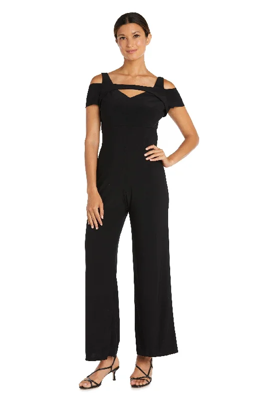 Wedding guest dresses with gathered skirts and V - necklinesNightway Formal Off Shoulder Petite Jumpsuit Sale
