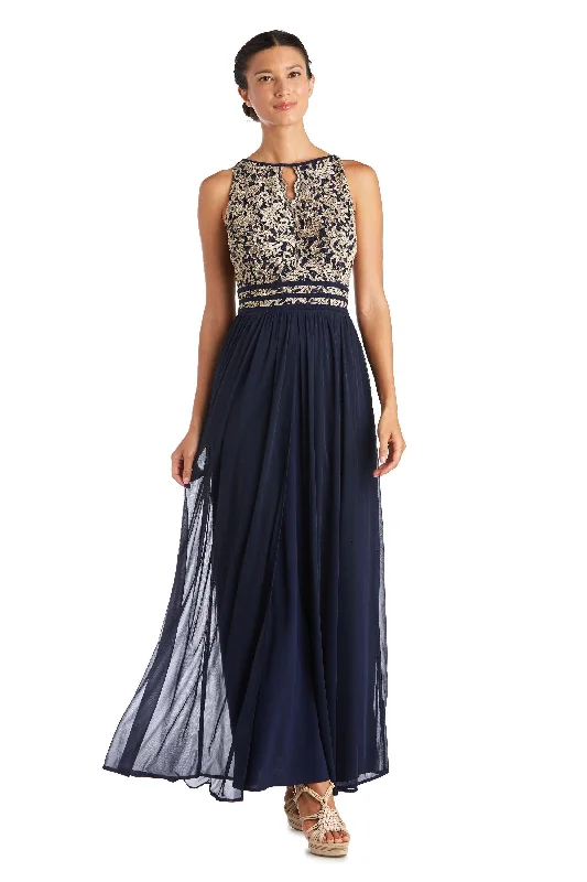 Midi wedding guest dresses in navy blue for a formal affairR&M Richards 7275 Mother Of The Bride Long Dress Midi wedding guest dresses in navy blue for a formal affairR&M Richards 7275 Mother Of The Bride Long Dress
