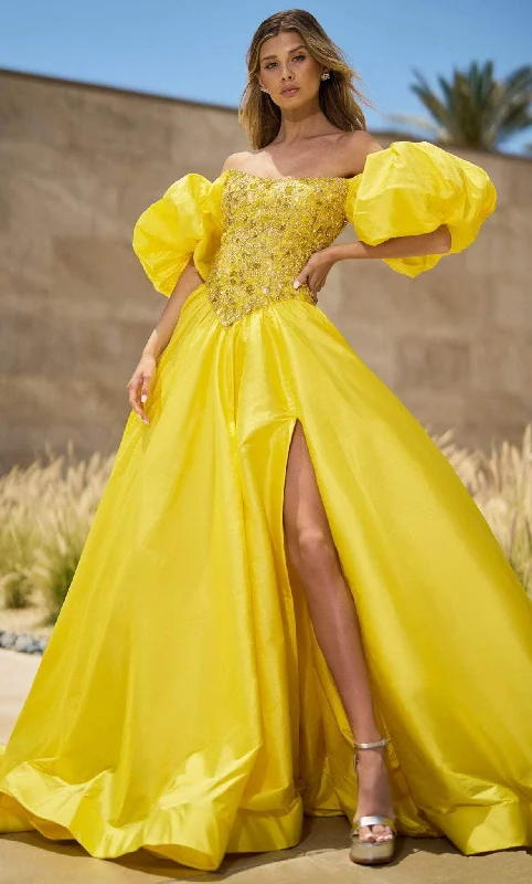 Wrap - style wedding guest dresses with bow accentsSherri Hill 55641 - Beaded Ballgown with Slit Wrap - style wedding guest dresses with bow accentsSherri Hill 55641 - Beaded Ballgown with Slit