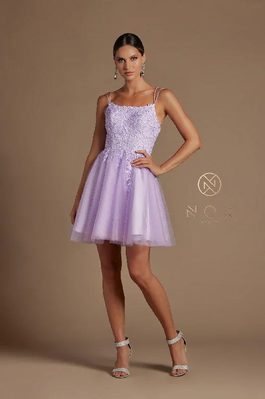 Bodycon dress with a scalloped edge​Short Spaghetti Strap Homecoming Dress Sale