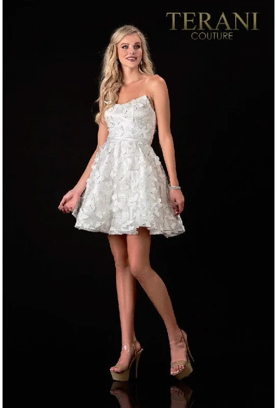 Bodycon dress with a button - down frontTerani Couture 2111P4246 Strapless Short Prom Dress Bodycon dress with a button - down frontTerani Couture 2111P4246 Strapless Short Prom Dress