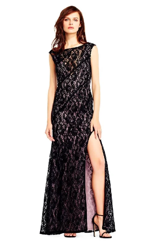 Formal dresses with tiered lace skirts and off - the - shoulder necklines for a feminine and elegant formal appearanceAidan Mattox - MD1E201455 Illusion V-Neck Floral Lace Evening Gown Formal dresses with tiered lace skirts and off - the - shoulder necklines for a feminine and elegant formal appearanceAidan Mattox - MD1E201455 Illusion V-Neck Floral Lace Evening Gown