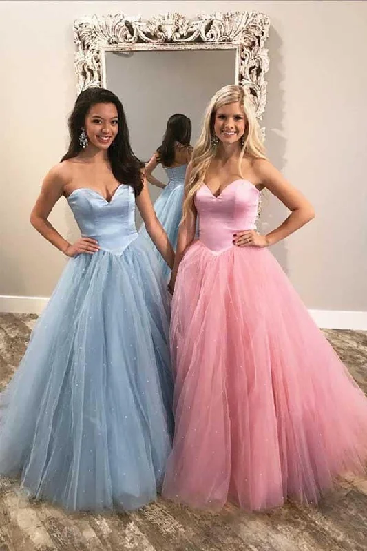 Backless party dresses for a sexy and alluring appearanceBall Gown Sweetheart Blue/Pink Prom Dress Party Dress PG623 Backless party dresses for a sexy and alluring appearanceBall Gown Sweetheart Blue/Pink Prom Dress Party Dress PG623