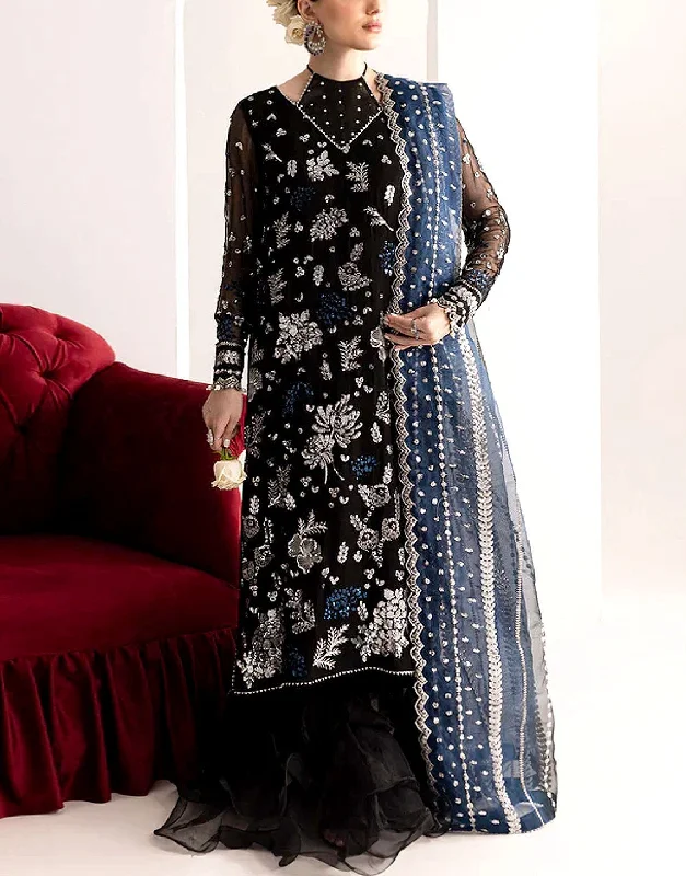Long - length party dresses with a high - low hem for a trendy styleHandwork Heavy Embroidered Black Chiffon Wedding Dress 2024 (DZ17595) Long - length party dresses with a high - low hem for a trendy styleHandwork Heavy Embroidered Black Chiffon Wedding Dress 2024 (DZ17595)