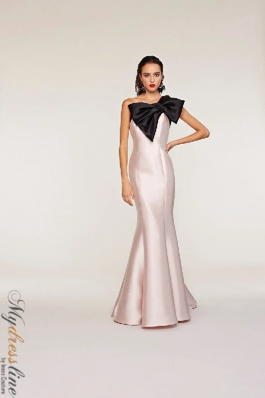 Sheath formal dresses with metallic thread detailing for a modern promFrascara 4213