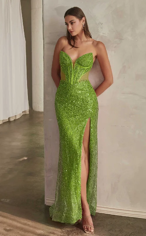 Prom dresses with ruched bodices and organza sleeves for a romantic lookLaDivine CD0227 Dress