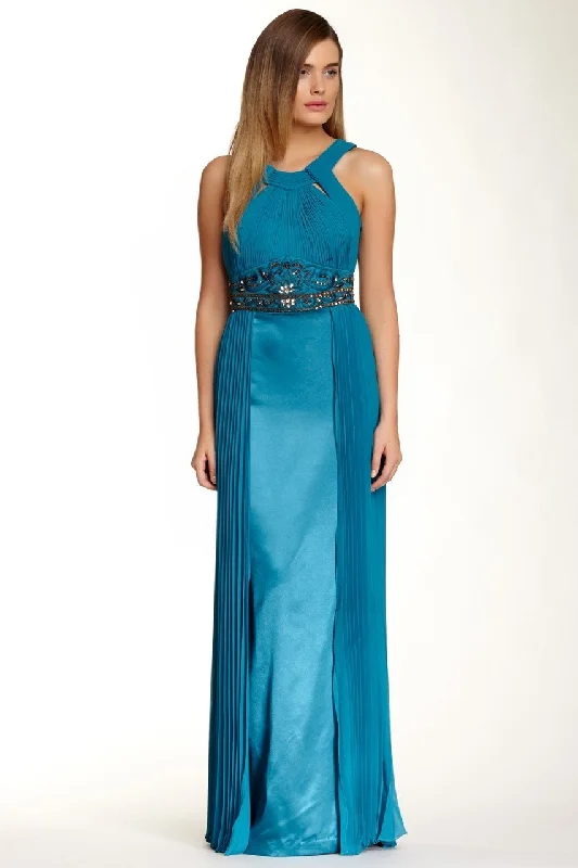 Formal dresses with pleated yokes and button - up fronts for a classic and refined lookSue Wong - N4312 Pleated Embroidered Empire Waist Sheath Gown Formal dresses with pleated yokes and button - up fronts for a classic and refined lookSue Wong - N4312 Pleated Embroidered Empire Waist Sheath Gown
