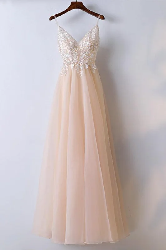 Velvet party dresses in rich jewel tones for a sophisticated appearanceV Neck Lace Tulle Long Prom/Evening Dress With Spaghetti Straps PG597 Velvet party dresses in rich jewel tones for a sophisticated appearanceV Neck Lace Tulle Long Prom/Evening Dress With Spaghetti Straps PG597