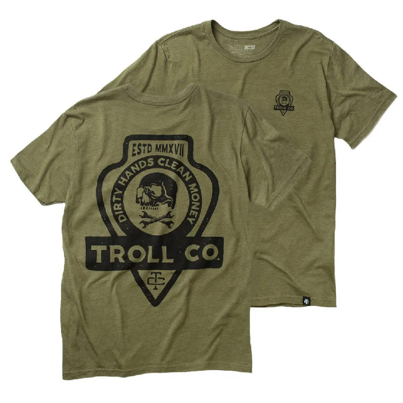 Embroidered Women T Shirt with Intricate DetailsArtifact Tee - Military Green