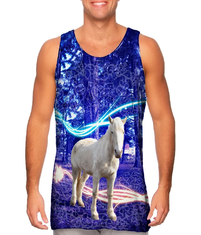 Scoop Neck Women's Linen Blend Tank Tops for SummerFairy Horse