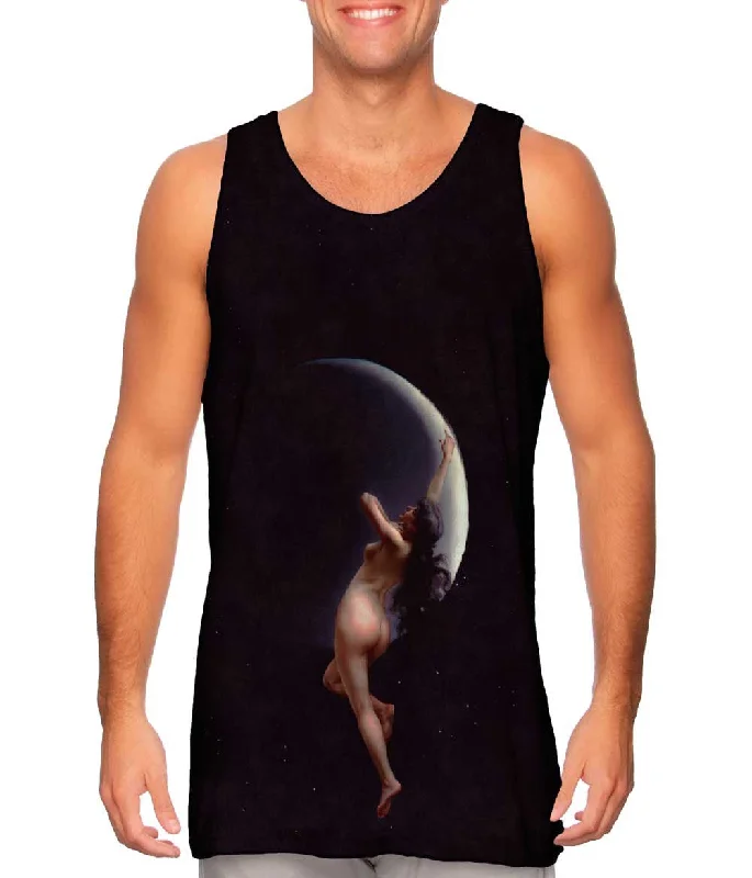 Plus Size Women's Side - Slit Tank Tops in Metallic ShadesFalero Luis Ricardo  - "Moon Nymph" (1883)