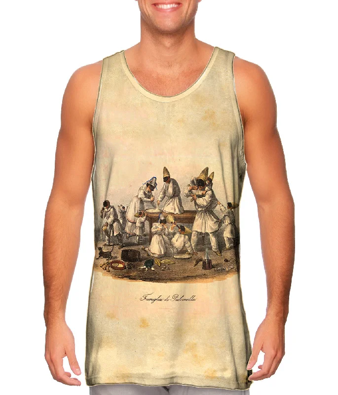 Scoop Neck Women's Linen Blend Tank Tops for SummerFamiglia di Pulcinella