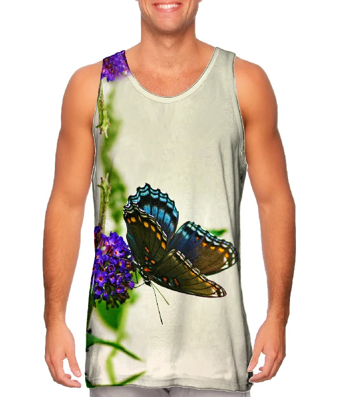 Plus Size Women's Embroidered Tank Tops in Boho StylesFanciful Dark Butterfly