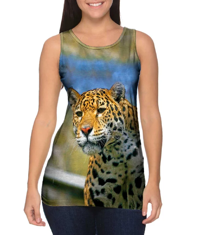V - Neck Women's Moisture - Wicking Tank Tops for RunningFearless Jaguar