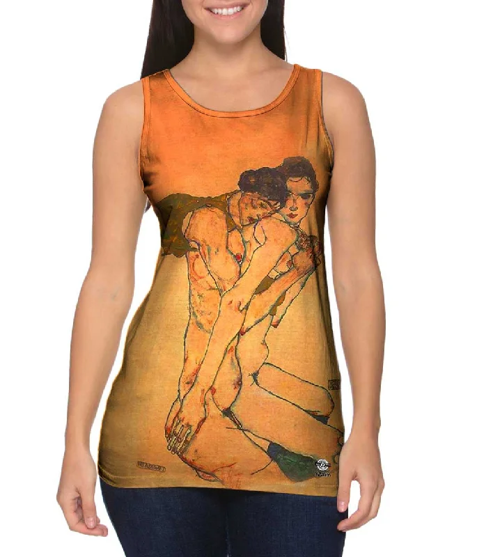 Women's Longline Tank Tops with Abstract PrintsFelicien Rops - "Friendship" (1913)