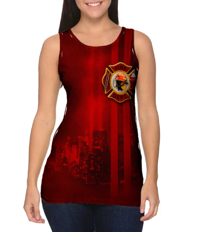 One - Shoulder Women's Rayon Blend Tank Tops for a Flowy LookFirefighter Pride