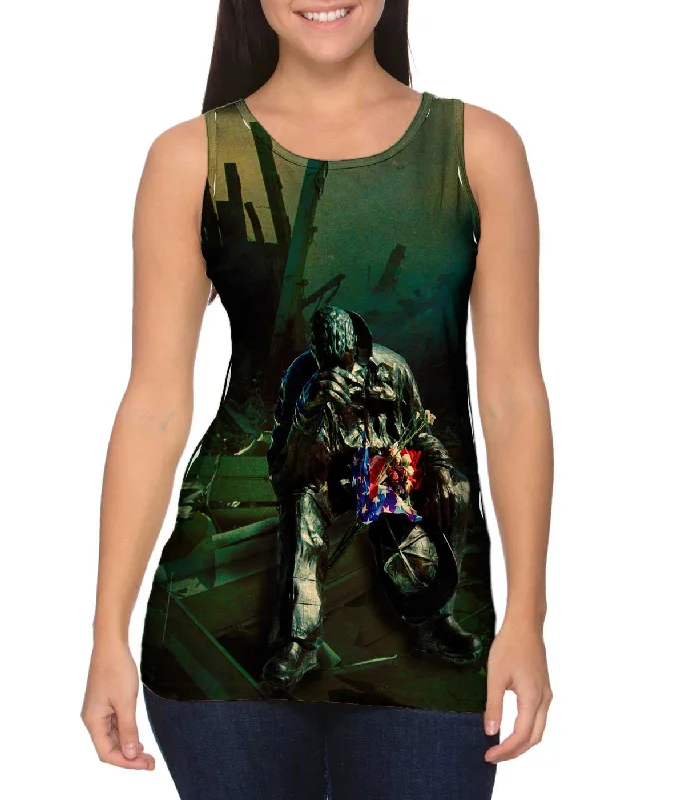High - Neck Women's Silk Blend Tank Tops for a Luxurious FeelFirefighter Sit
