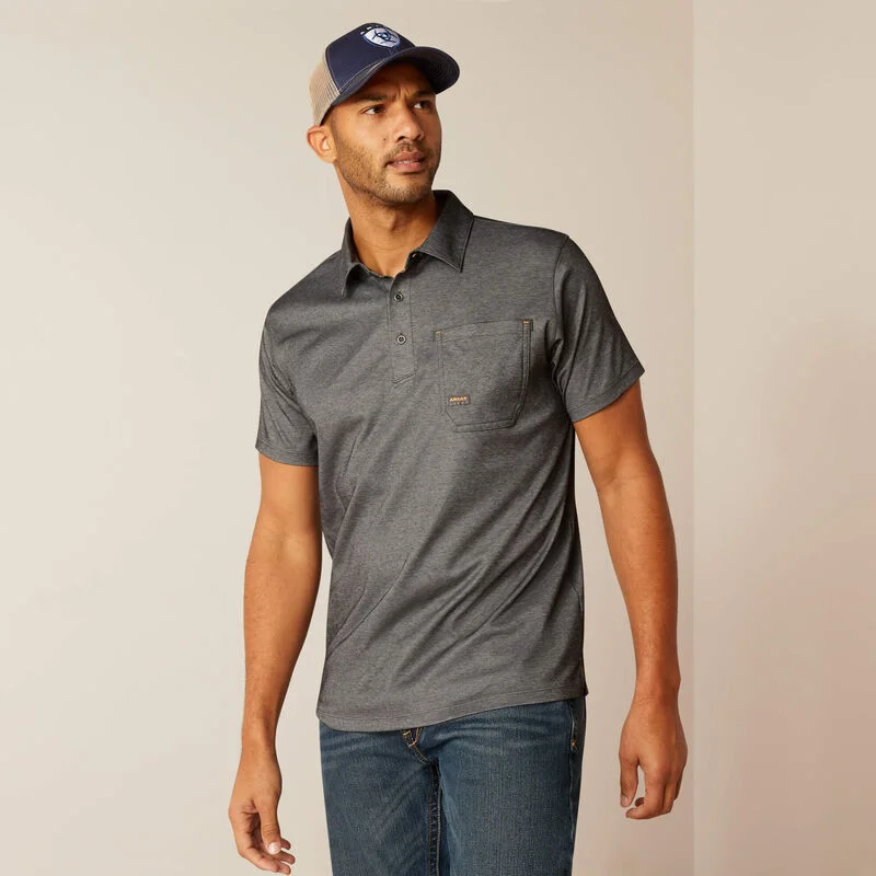 Striped Women T Shirt in a Classic PatternRebar Foreman Polo, Charcoal