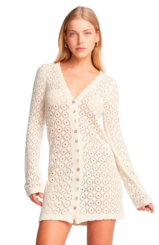 Metallic - thread cover ups for a sparkly beachside eventAlexandra Ivory Mini Dress
