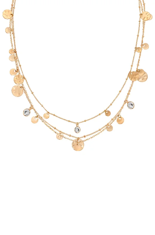 One - size - fits - all cover ups for convenient and hassle - free shoppingAll in Layered Crystal Necklace Set