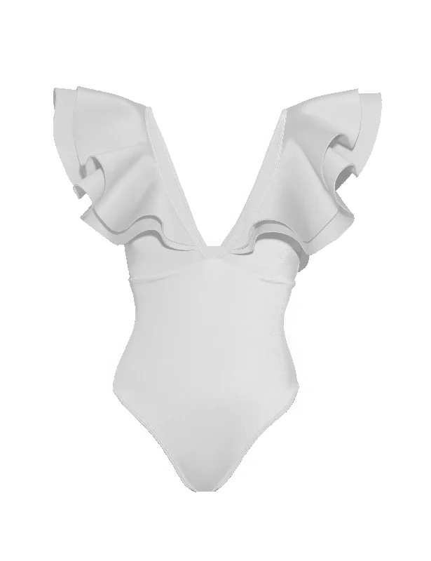 Ruffled Bodysuits with a Playful and Feminine TouchAngie Bodysuit
