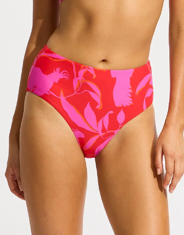 Long - line bikini top for added support and a fashionable lookBirds of Paradise High Waist Bikini Pant - Chilli Red Long - line bikini top for added support and a fashionable lookBirds of Paradise High Waist Bikini Pant - Chilli Red