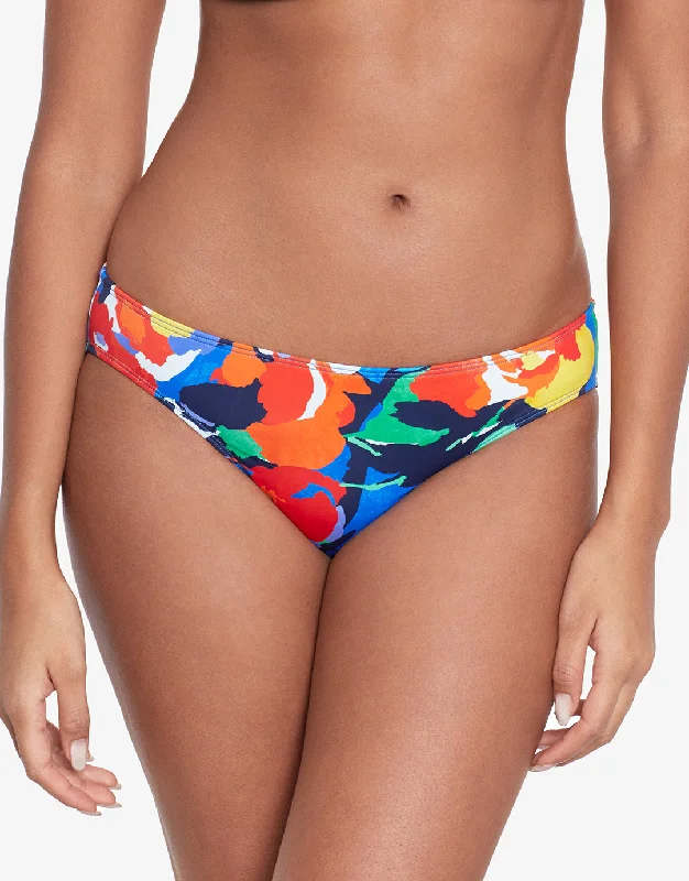 Monokini - style bikini with a unique one - piece - meets - bikini designBold Abstract Floral Hipster Bikini Pant Monokini - style bikini with a unique one - piece - meets - bikini designBold Abstract Floral Hipster Bikini Pant