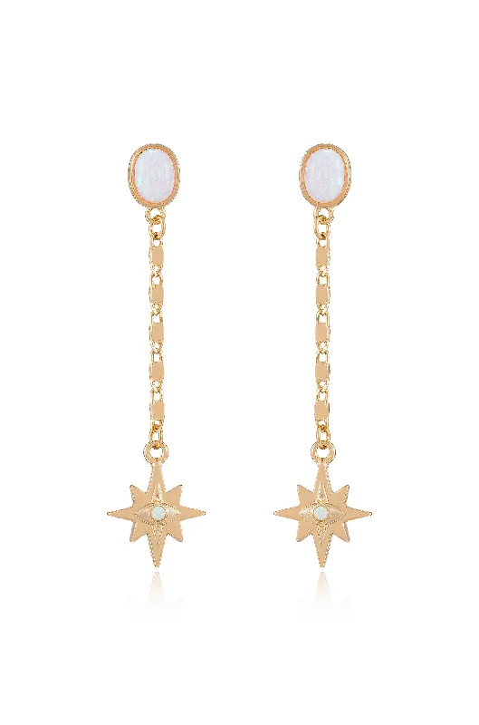 Wrinkle - resistant cover ups for easy travel to beach destinationsCelestial Opal Star Drop Earrings Wrinkle - resistant cover ups for easy travel to beach destinationsCelestial Opal Star Drop Earrings