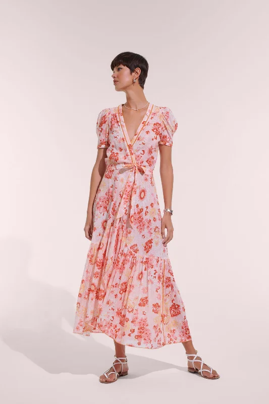 Elastic - cuffed cover ups for a snug and comfortable fitLong Dress Baba Pink 90s