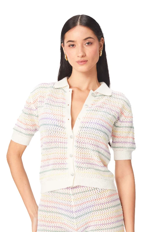 Poncho - style cover ups for a cozy and fashionable beach accessoryMaya Multicolor Knitted Top Poncho - style cover ups for a cozy and fashionable beach accessoryMaya Multicolor Knitted Top