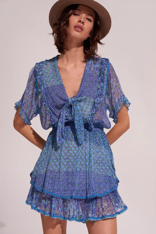 Maxi - length cover ups for a dramatic and elegant beach lookMini Dress Alyson in Blue Batik Stripe Maxi - length cover ups for a dramatic and elegant beach lookMini Dress Alyson in Blue Batik Stripe
