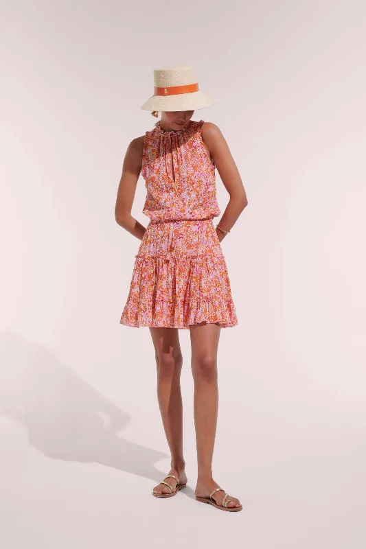 Hand - embroidered lace cover ups for a romantic and elegant beach outfitMini Dress Clara Pink Sweet Bell