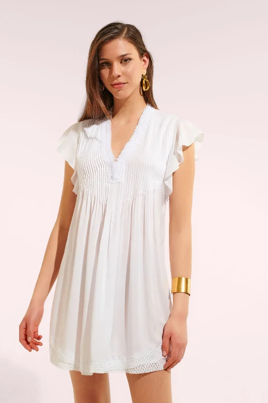 Light - blocking cover ups for privacy on the beachMini Dress Sasha Optic White