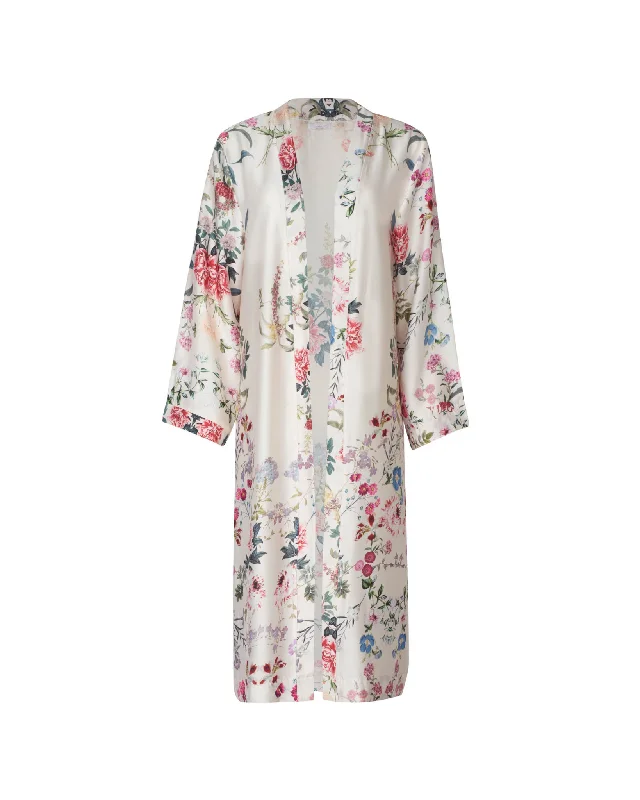 Moisture - wicking cover ups for staying dry during beach activitiesRomance White Floral Kimono Moisture - wicking cover ups for staying dry during beach activitiesRomance White Floral Kimono