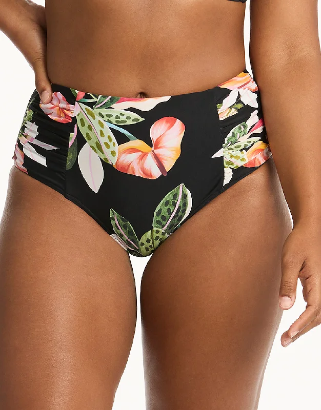 Convertible bikini that can be worn in multiple styles for versatilitySundown High Waist Gathered Side Bikini Pant Convertible bikini that can be worn in multiple styles for versatilitySundown High Waist Gathered Side Bikini Pant